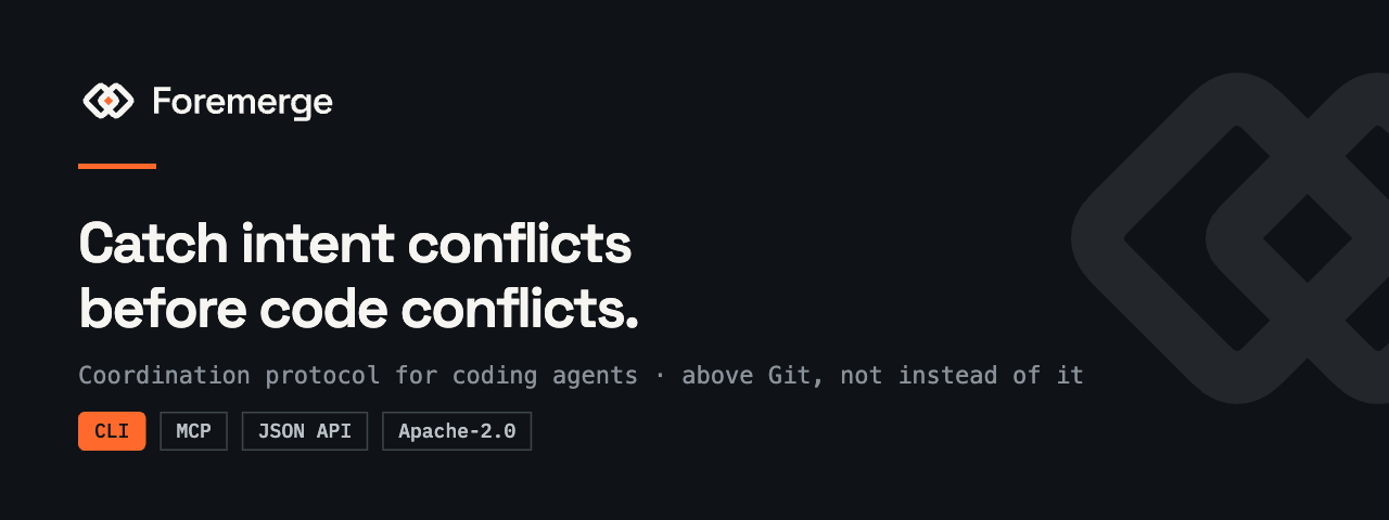 Foremerge coordinates parallel coding agents above Git