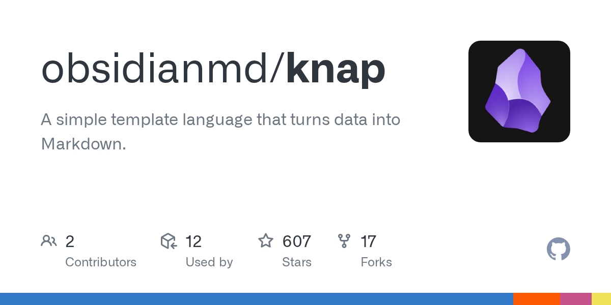 Knap template engine for Markdown generation