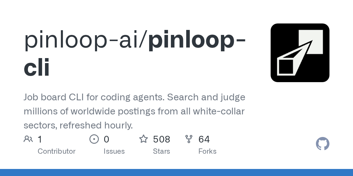 Pinloop CLI Terminal Job Search