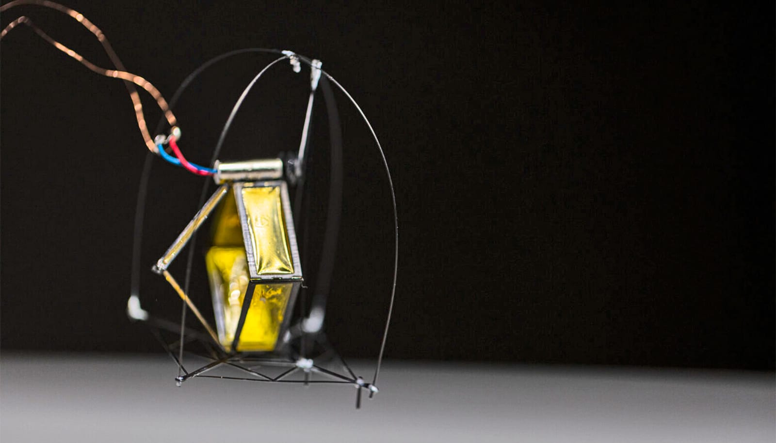 A one-gram hopping robot with variable jump height