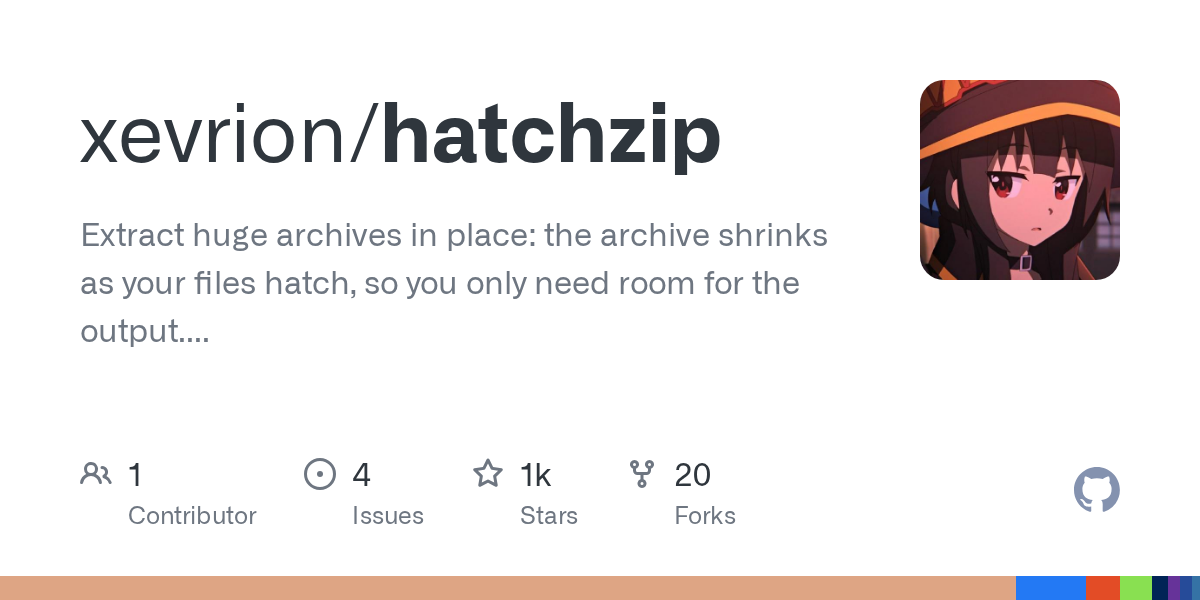 HatchZip extracts archives in place by shrinking them