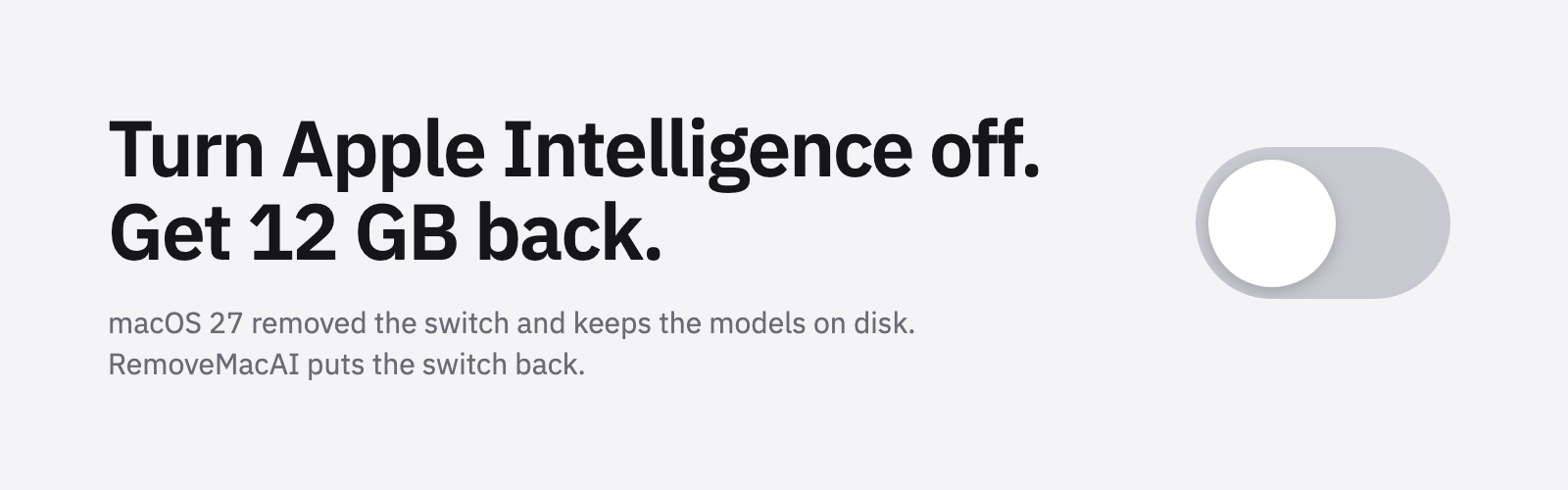 RemoveMacAI strips Apple Intelligence from macOS